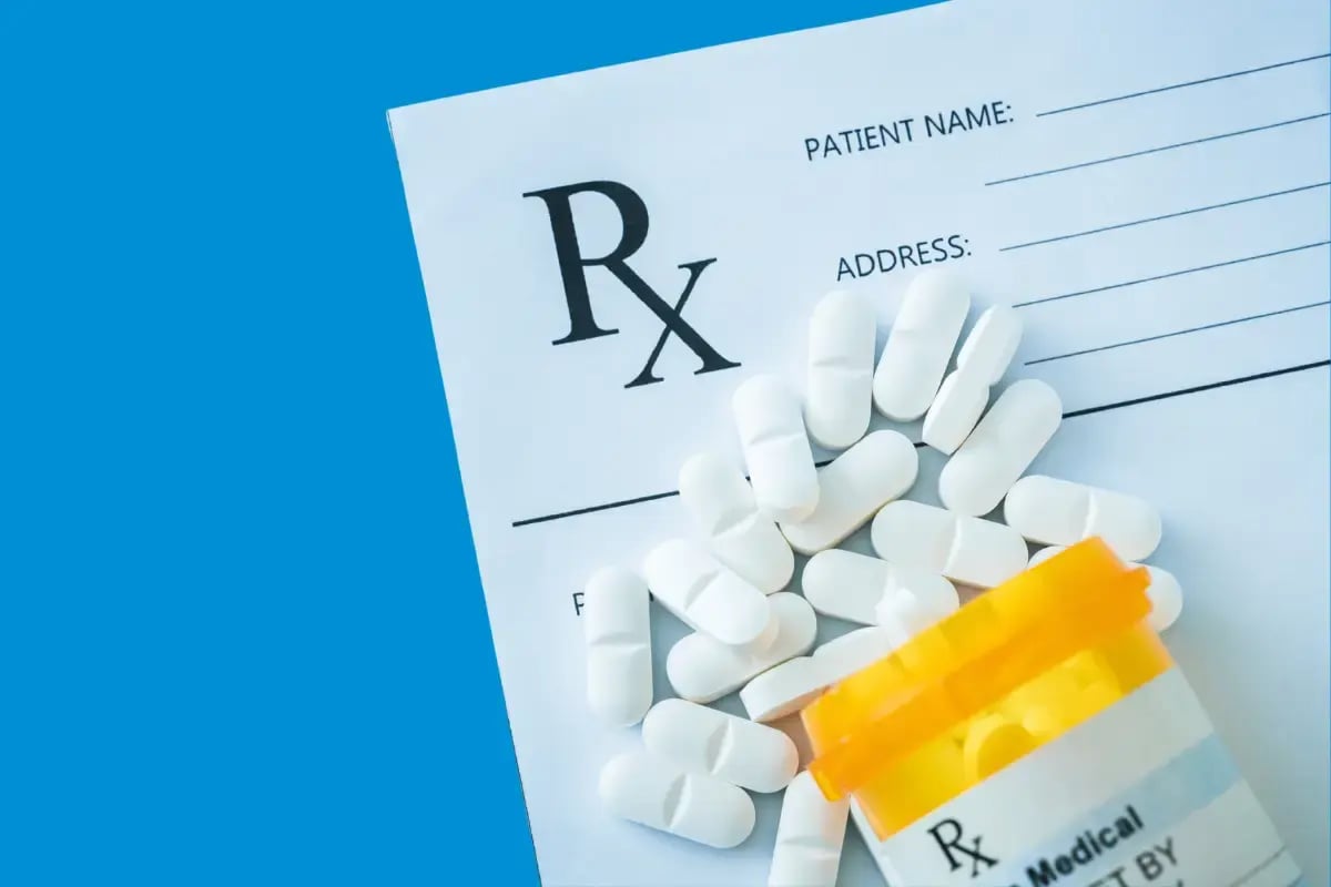 What is TrumpRx program shown with prescription note pad and medication pills