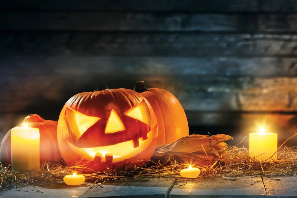 Adult's Possessed Pumpkin Mask | Halloween Express