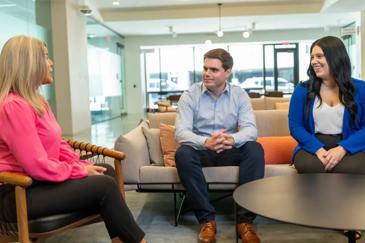 Axcet HR Solutions team members conducting a team meeting regarding the interview process